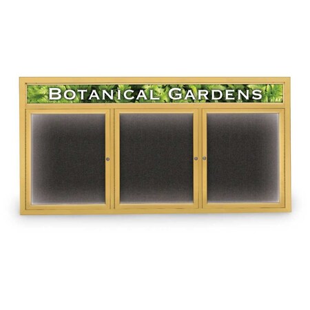 United Visual Products Open Faced Traditional Rounded Corkboard UV644ARC-BRONZE-COBACC